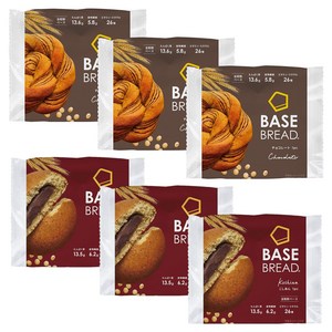 베이스푸드 베이스 브레드 초콜릿 3개 + 앙금 3개