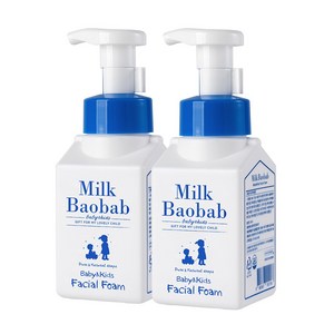 밀크바오밥 베이비 앤 키즈 티어프리 페이셜 폼 클렌저, 300ml, 2개