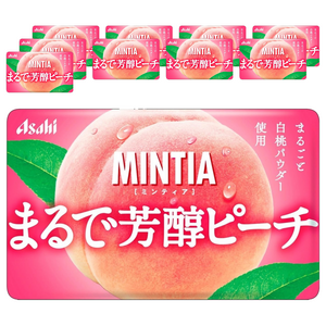 일본 민티아 MINTIA 아사히 캔디 복숭아 50정 10개세트 구강청결캔디, 10개