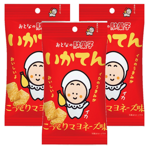 Maruka Food Expenses Rich Series 오징어 튀김 스낵 진한 마요네즈 맛, 22g, 3개