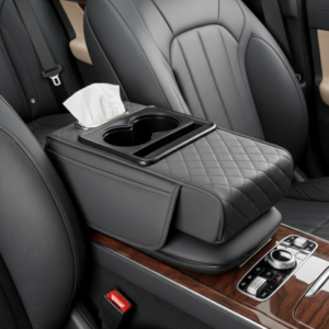 헤인느 차량용 콘솔 쿠션 자동차 팔걸이 쿠션, 그레이, 1개