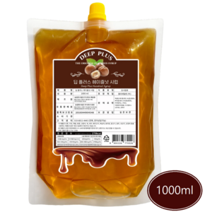 딥플러스 헤이즐넛 시럽, 1L, 1개