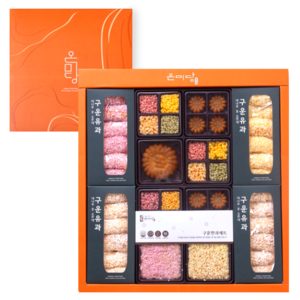 온미당 기름0% 구운유과 명절 한과 선물세트 (쇼핑백 포장), 359g, 1세트