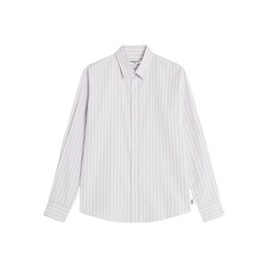 메종키츠네 스트라이프 버튼 셔츠, 화이트계열+그레이계열, Standard L(KR 105)