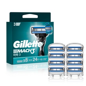 질레트 정품 마하3 면도날, 8개입, 1개