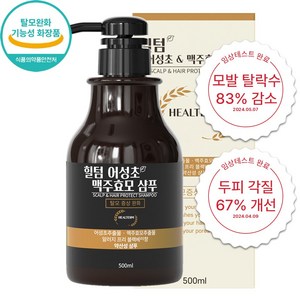 힐텀 어성초 맥주효모 탈모완화 약산성 샴푸 블랙베리향, 500ml, 1개