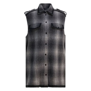 골든 구스 체크 미니 드레스