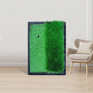 조그만 골프 실내 어프로치 연습기 홈골프 가정용골프 용품 인조 잔디 고급형 치핑네트, 인조잔디러프매트