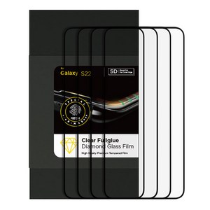 케이맥스 풀글루 전면 3D 강화유리필름 세트, 4매입