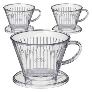 칼리타 플라스틱제 커피드리퍼 102-D 2-4인용, 0ml, 3개