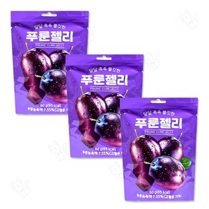 푸룬 큐브 젤리, 60g, 3개
