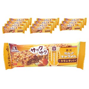 모리나가 밀크 캐러멜 크런치 바, 23.5g, 12개
