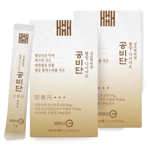 헤밀레 김소형 원방 공비단 차전자피 가르시니아 혈당 다이어트 환, 150g, 2개