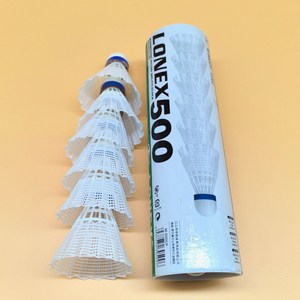배드민턴 셔틀볼 나일론 6p 350 500, 화이트BAT-N4-001, 1세트, 6개입