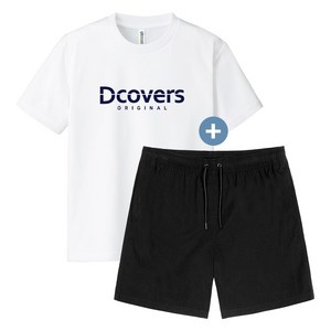 1+1 DCOVERS 반팔티+반바지 2종세트 디커버스 남자 여자 기능성 티셔츠