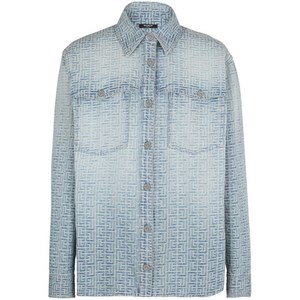 발망 모노그램 자카드 셔츠, 블루계열+화이트계열, Italy 50(KR 110)