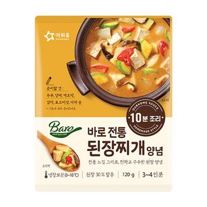 [아워홈]전통 된장찌개 양념 120g, 1개