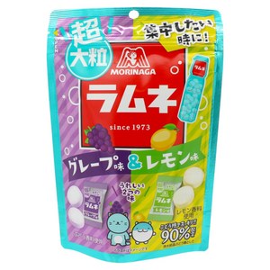 라무네 빅 사이즈 그레이프 & 레몬 맛, 48g, 1개