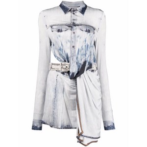 디젤 디한느 비대칭 데님 드레스, 블루계열, Standard S(KR 55)