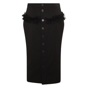 알렉산더맥퀸 버튼 프런트 러플 스커트