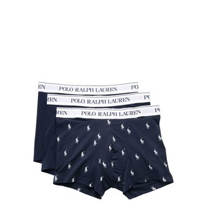 폴로랄프로렌 로고 프린트 복서 브리프 3팩 세트, 블루계열, S