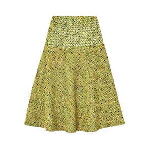 디젤 미디 O-그레이스-믹스 스커트, 그린계열, Italy 40(KR 55)