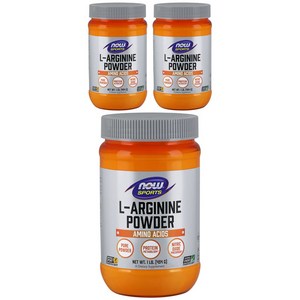 나우푸드 L-아르기닌 파우더, 454g, 3개