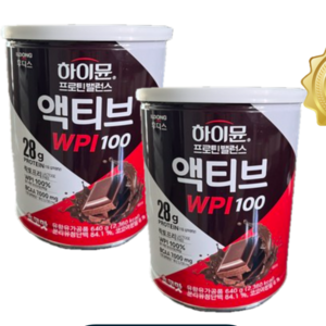 하이뮨 프로틴 밸런스 액티브 WPI100 초코맛, 640g, 2개