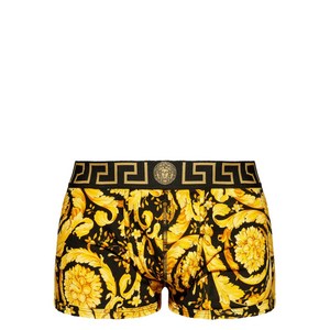 베르사체 바로코 프린트 그레카 보더 복서 브리프, 옐로우계열+블랙계열, Numeric 7