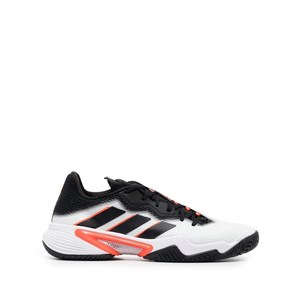 아디다스 바리케이드 로고 프린트 레이스업 스니커즈, US men 11.5(KR 295), 화이트계열+블랙계열