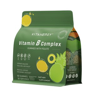 Vitanegy 캐나다 국민 브랜드 활성 엽산 400mg 임산부 전용 엽산 젤리, 1개, 60정