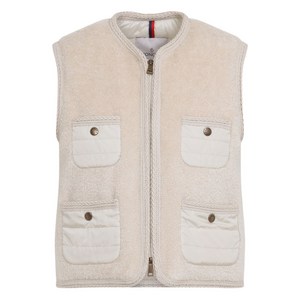 몽클레르 프런트 포켓 집업 베스트, 베이지계열, Numeric 2(KR 66)