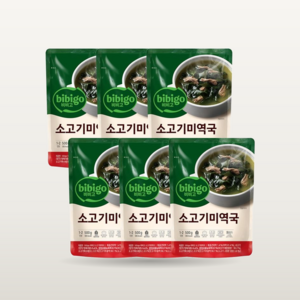 CJ 비비고 소고기미역국 6개 500g