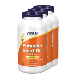 나우푸드 펌킨 씨드 오일 1000mg 소프트젤, 200정, 3개