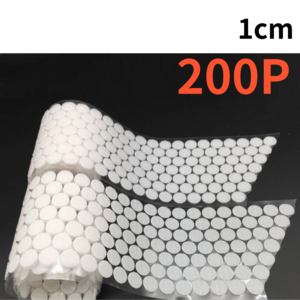 필핏 초강력 찍찍이 벨크로 양면 테이프 화이트 원형 1cm, 200개