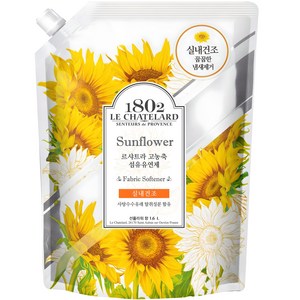 르샤트라1802 실내건조 고농축 섬유유연제 선플라워 리필, 1.6L, 1개