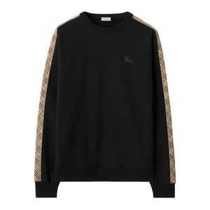 버버리 체크 트리밍 스웨트셔츠, 블랙계열, Mid standard S(KR 95/100)