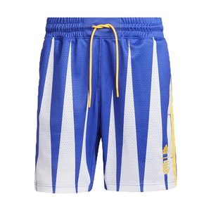 아디다스 기하학 프린트 쇼츠, 화이트계열+블루계열, XL(KR 110)