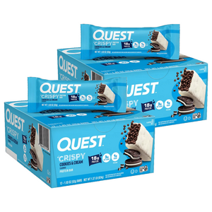 퀘스트뉴트리션 프로틴 바 크리스피 쿠키 & 크림, 쿠키 & 크림, 52g, 24개입