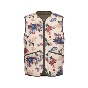 몽클레르 플로럴 프린트 베스트, 그린계열+베이지계열, Numeric 4(KR 104-185)