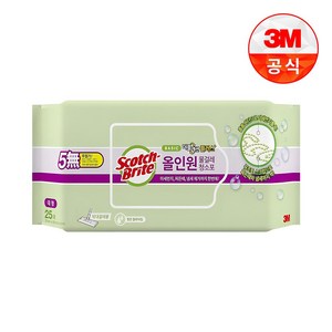 스카치브라이트 3M 올인원 더블액션 물걸레 청소포 플러스 70매, 표준형(28 x 2..., 1개