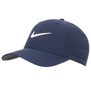 나이키 DRI-FIT CLUB STRUCTURED SWOOSH CAP 스트랩 조절 모자, navy, 1개