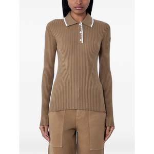 몽클레르 골지 버튼 폴로 탑, 브라운계열, Standard M(KR 66)
