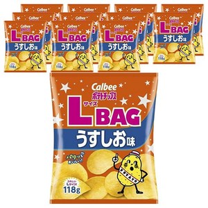 가루비 포테이토칩 연한 소금 맛 L사이즈, 118g, 12개