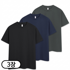 TOPBOY 3장세트 남녀공용 기능성 드라이 반팔 티셔츠 냉감 흡한속건 쿨론 (SCC5274PT)