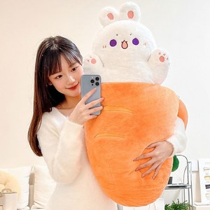 까꿍붕어빵인형 고양이 냥이 토끼 붕어빵 인형 30cm 60cm, 60 cm, 당근속 토끼, 1개