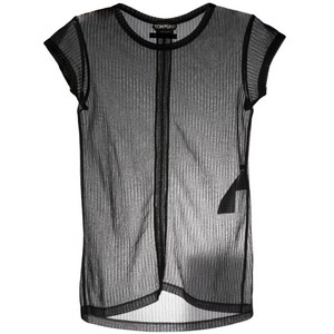 톰포드 시스루 크루 넥 티셔츠