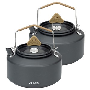 알록스 캠핑용 주전자 CW-C65-4, 블랙, 2개