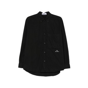 스톤 아일랜드 체스트 포켓 자수 셔츠, 블랙계열, Standard L(KR 100)