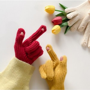 8가지 색상 핑거홀장갑 니트장갑 겨울용 장갑 남녀공용